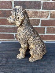 Golden Doodle Statue 3d Printed Hand Painted Weighted Decor