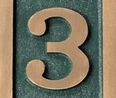 Five Number Horizontal Rectangular House Numbers: 19″ x 5 3/4″ Authentic Brass