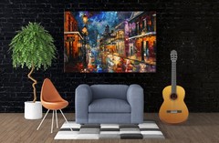 New Orleans Bourbon Street at Night, Canvas Art Print Living Room Decor