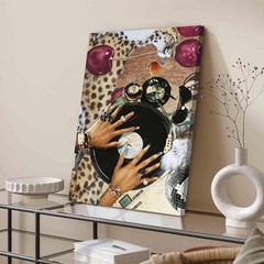 Dark Red Cheetah Canvas Wall Art Set – Trendy Framed Prints for Modern Homes