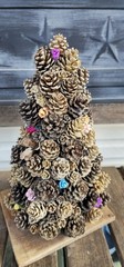 Pine Cone Tree Tabletop/Centerpiece 12 In. Tall Handcrafted