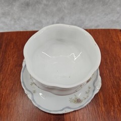 Versailles Made In Germany Elegant White Small Floral Bowl with Attached Plate
