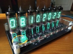 Nixie tube clock IV-6 8-digit VFD vintage desk clock video USB-C