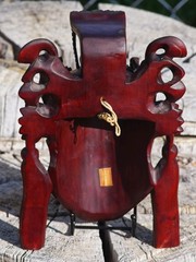 VINTAGE Hand Carved Rosewood 10″ MASK 1960’s Magnificent Skillful Folk Art!