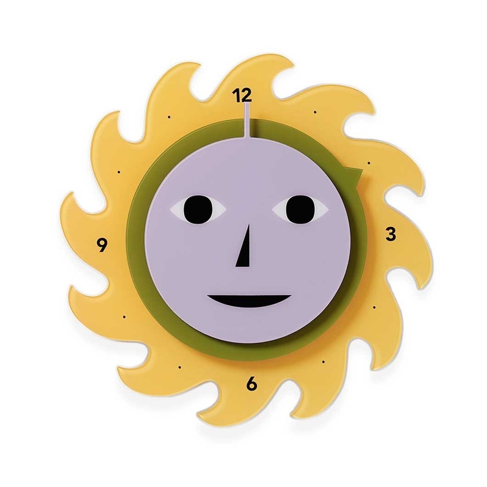 Dusen Dusen Everybody Wall Clock Yellow/Green MoMA Exclusive Color