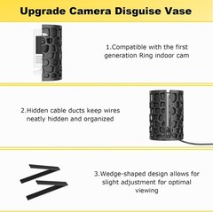 Camera Disguise Vase Compatible with Ring Indoor Cam 1st Gen Camera