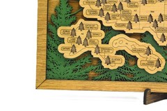 Handmade Wood National Parks Travel Map