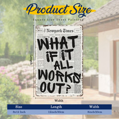 Vintage Monochrome Newspaper-Style Poster Featuring The Phrase ‘What If It All W