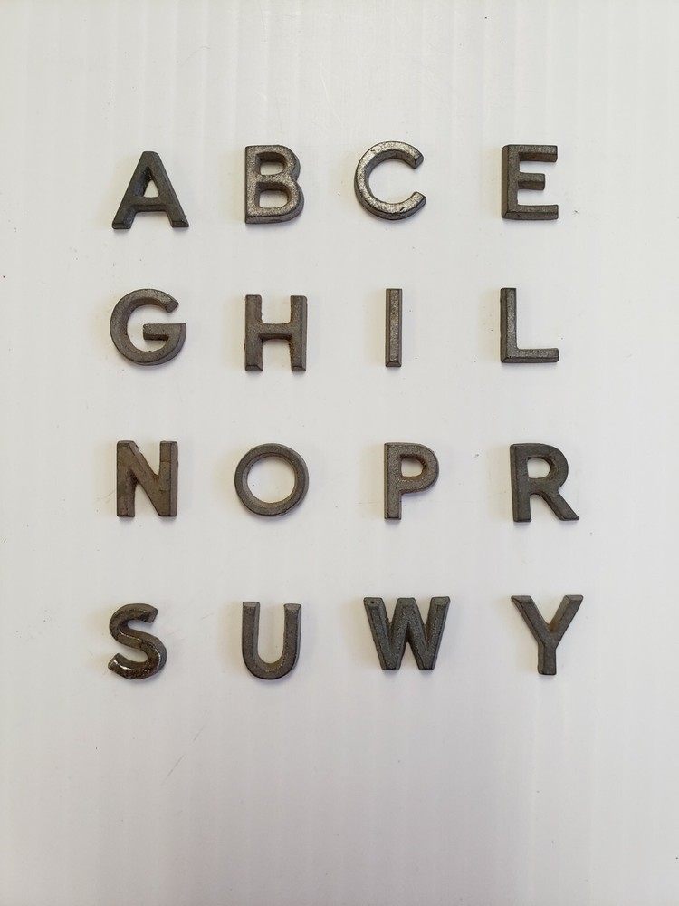 Metal Letters 1/2 inch long Straight Font price per letter*