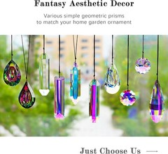 HDCRYSTALGIFTS 3 Pack 5″ Crystal Suncatcher Prisms AB Rainbow Maker Window Decor