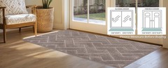 Easy Care Area Rug 4ft x 6ft, Non-Slip Machine Washable Entry Rug, Stain