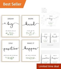 Motivational Unframed Wall Art Prints – Set of 4 Inspirational Designs for Home