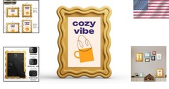 Stylish 5×7 Photo Frame with Double Wavy Edge – Ideal for Tabletop or Wall