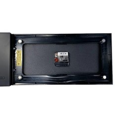 Dulton Double-Faced Clock Rectangle Black magnet H21-0362BK