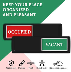 Privacy Sign – Vacant Occupied Sign for Home Bathroom Office Restroom Conference