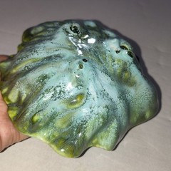 VTG Green Cabbage Ceramic Bowls Glazed Table Decor Serving Set of 4