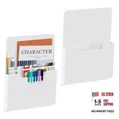Magnetic File Holder, Magnetic Mail and Paper Organizer for Magnetic 2 Pack