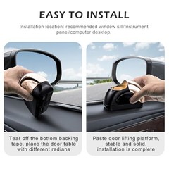 Car Ashtray with Lid, Large Capacity Seamless Door Automotive Ashtray, Black