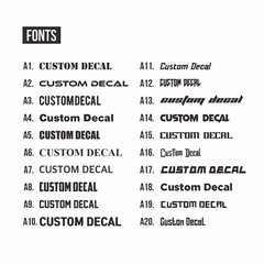 Custom Decals – Custom Vinyl Text Decals – Create Your Own Decals – Custom Decal