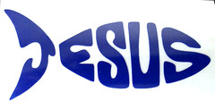 Jesus Fish Vinyl Decal Sticker Waterproof 3×6 Inches Long Lasting 3/2
