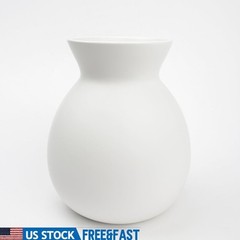 Solid White Ceramic Vase Elegant Decorative Home Accent Flower Display 8 Inch US