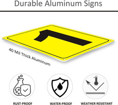 Weatherproof Metal Number Sign for Tennis Courts and Parking Lots, 12×8 Inches