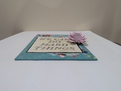 NEW Handcrafted Decorative Sign with Inspirational Quote. Approx 11″ X 9″