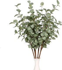 Versatile 6 Pcs Eucalyptus Leaf Spray – Adjustable Length for Stunning Displays