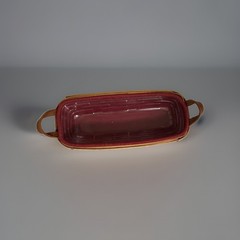 Longaberger Small Rectangular Basket w/ Handles & Americana Liner B4 2003