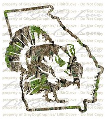 Camouflage Camo Georgia Turkey Hunter Hunting Vinyl Decal Sticker Gobbler Jake