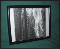 Upper & Lower Yosemite Falls *8×10 Framed Poster Print *Black & White *Framed VG