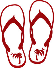 Flip Flops Vinyl Art Decal Sticker Car Truck RV Door Window Wall Laptop Tablet