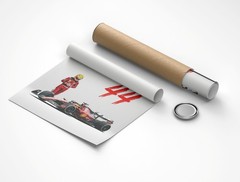 Lewis Hamilton Ferrari F1 Canvas Wall Art Formula 1 Racing 44 Poster Room Decor