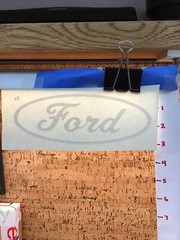 Ford Logo – White – Vinyl Transfer Decal – Y7-1.58