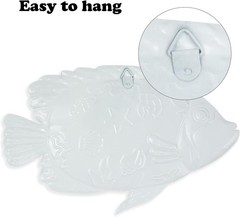 9 Inches Metal Fish Wall Art, Coastal Beach Nautical Hanging Decor 4 Pack
