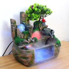 Fountain Rockery Feng Shui Water Sound Fountain Desktop Indoor Waterfall Decor