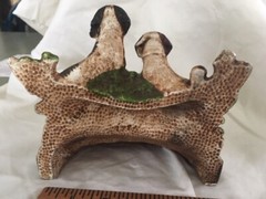 Painted Cast Iron Pointer Setter Dogs Doorstop Hubley Bradley & Hubbard ? c1910