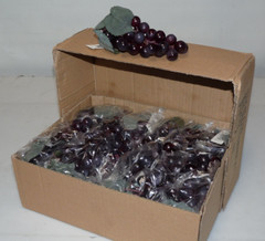 24-PACK LOT Artificial Grape Bunch 6-inch Purple Cluster Uvas Case Dozen 10 20