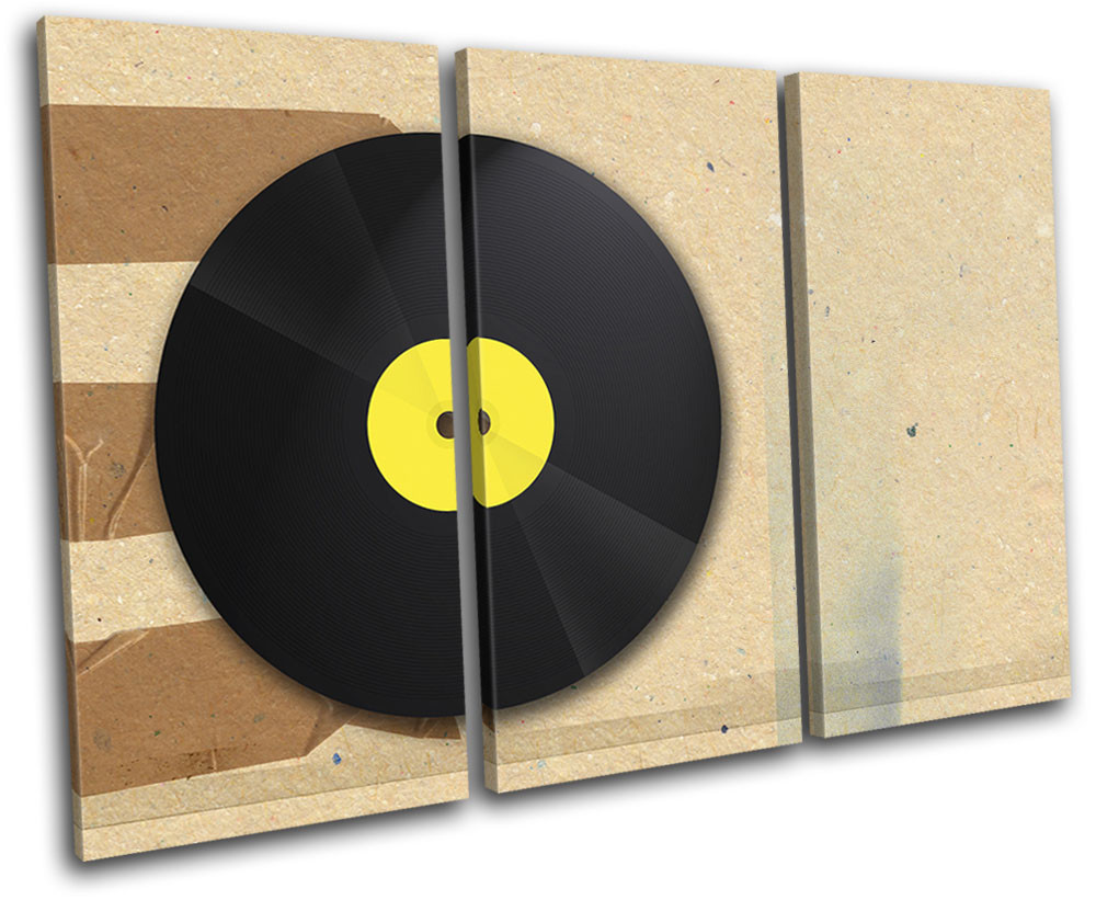 Vinyl Record Musical TREBLE CANVAS WALL ART Picture Print