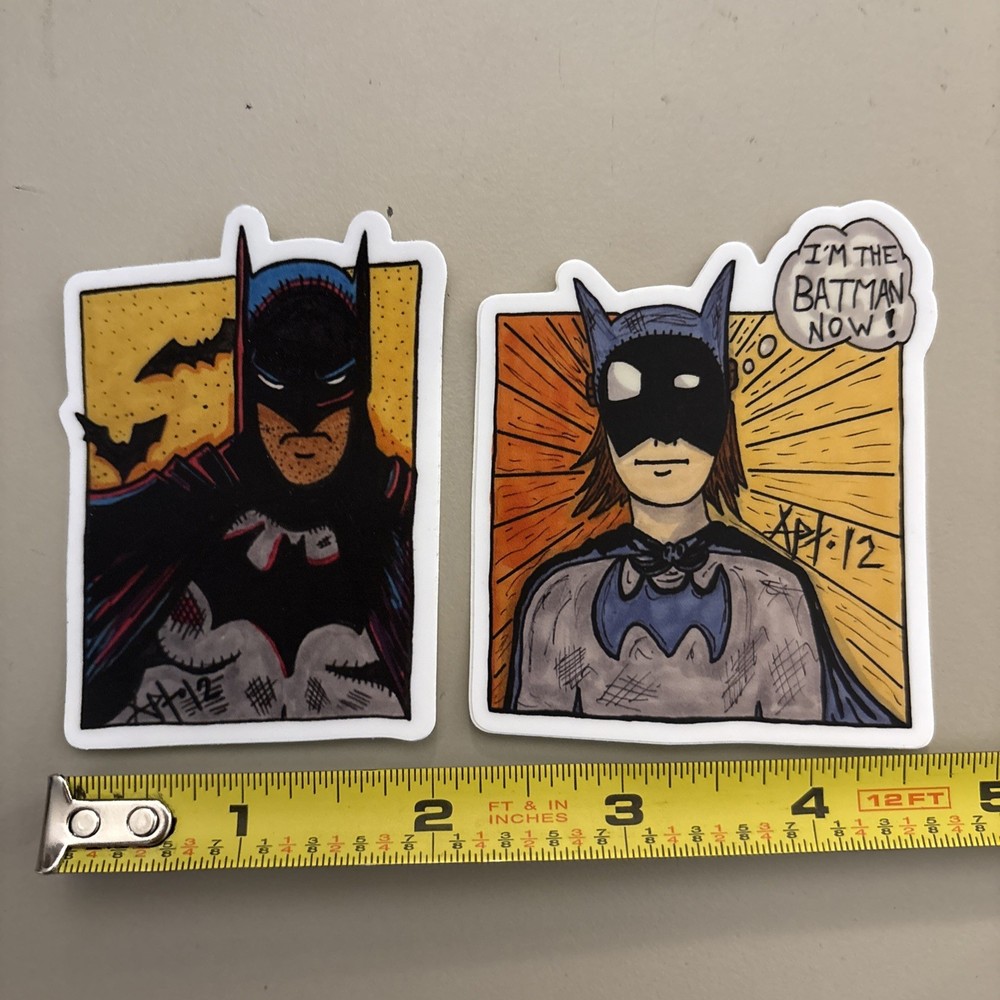 2 Pc – Batman Dark knight (Both Stickers Dishwasher Safe) Cosplay Comic Art