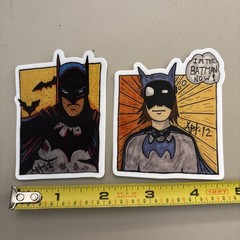 2 Pc – Batman Dark knight (Both Stickers Dishwasher Safe) Cosplay Comic Art