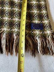 RARE Vintage Pendleton Diamond Patterned 100% Wool Afghan Throw, Fringed, 58×60″