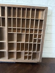 Vintage Hamilton Printers Tray Shadow Box Letterpress Drawer Display 21” X 16”