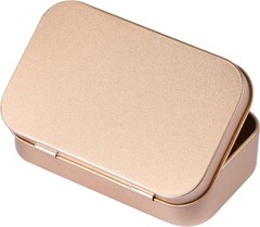 MIDELONG 3 Pack Metal Rectangular Hinged Tins Box with Lid Mini Portable Box