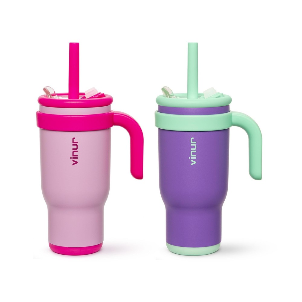 VINUR Insulated Tumbler with Handle 17 oz Stainless Steel Double Wa… Fast Ship