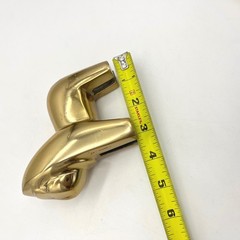 Vintage Solid Brass Gorilla Figurine Minimalist Mid Century Modern Paperweight