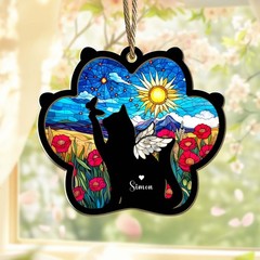 Custom Cat Loss Suncatcher, Custom Pet Memorial Gift, Pet Loss Sympathy Gift