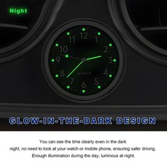 2PCS Stick on Dashboard Car Clock, Mini Luminous Automotive Vent Clip Quartz …