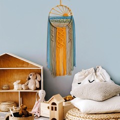 Macrame Wall Hanging Boho Macrame Wall Decor, Sunset Wall Art Dream Catcher H