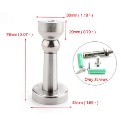 Stainless Steel Magnetic Doorstop Non-Punch Wind-Proof Door Stopper Wall Mounted